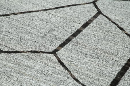 Gri Modern Geometrik Desenli El Dokuma Salon Halısı İskandinav Yatak Odası