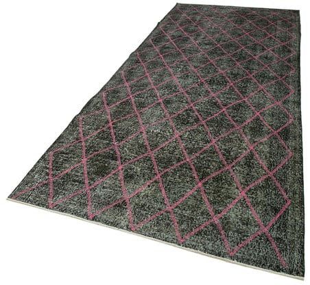 Antrasit Gri Modern Geometrik El Dokuma Salon Halısı Koridor