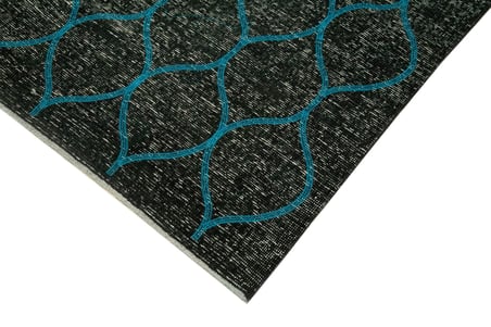 Antrasit Modern Geometrik El Dokuma Salon Halısı Koridor Yatak Odası