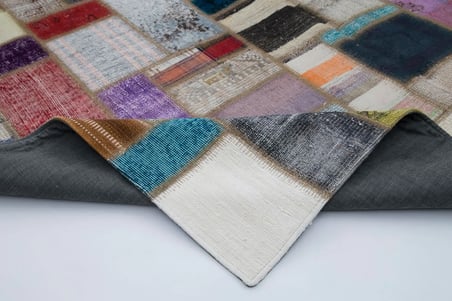 Çok Renkli Modern Geometrik El Dokuma Salon Kilimi Yatak Odası