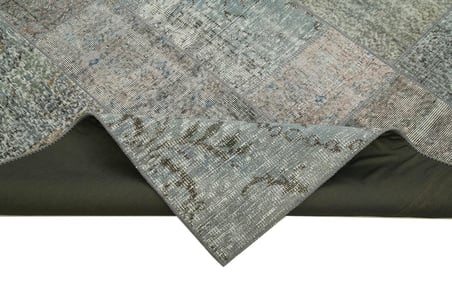 Gri Modern Geometrik Desenli El Dokuma Halı Salon Yatak Odası