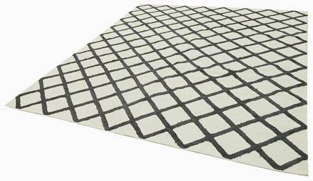 Bej Modern Geometrik El Dokuma Salon Kilimi Kabartmalı Yatak Odası