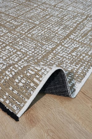 Vizon Kahve Geometrik Desenli Modern Kilim Dış Mekan Koridor Salon