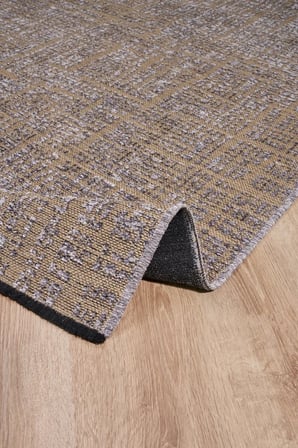 Gri Bej Soyut Desenli Melanj Dokulu Modern Salon Halısı Makine Dokuma