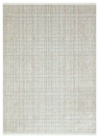 Krem Renk Modern Geometrik Desenli Salon Halısı Koridor Yatak Odası