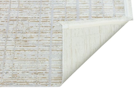 Krem Renk Modern Geometrik Desenli Salon Halısı Koridor Yatak Odası