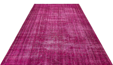 Pembe Soyut Desenli El Dokuma Modern Eskitme Halı Salon Yatak Odası