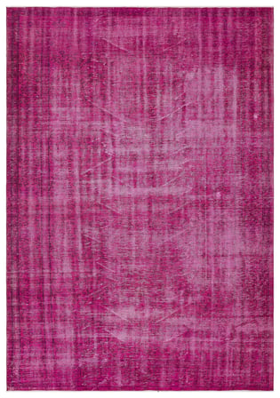 Pembe Soyut Desenli El Dokuma Modern Eskitme Halı Salon Yatak Odası