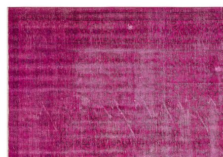 Pembe Soyut Desenli El Dokuma Modern Eskitme Halı Salon Yatak Odası