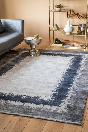 Açık Gri Soyut Desenli Modern Salon Halısı Akrilik Koridor Vintage