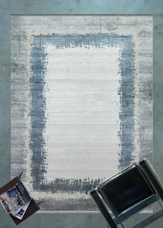 Açık Gri Soyut Desenli Modern Salon Halısı Akrilik Koridor Vintage