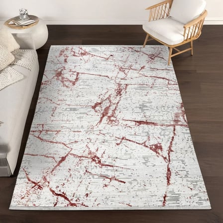 Soyut Desenli Kaymaz Taban Halı Dijital Baskı Modern Salon ve Koridor İçin