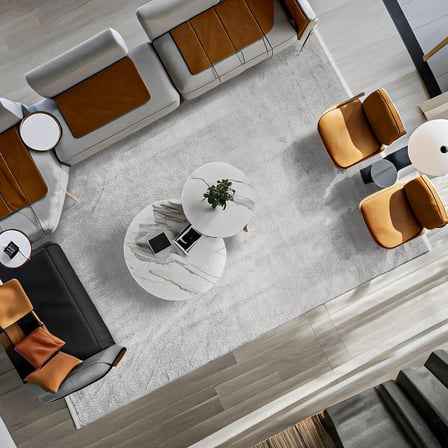 Gri Salon Halısı Modern Düz Gümüş Tonlu Makine Dokuma Koridor Yatak Odası