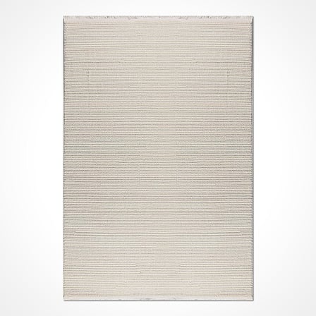 Krem Modern Salon Halısı Çizgili Kabartmalı Doku Polyester Koridor Yatak Odası