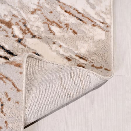 Krem Kahverengi Soyut Modern Salon Halısı Yumuşak Doku Koridor
