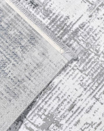 Mavi Krem Soyut Desenli Modern Salon Halısı Koridor Yatak Odası