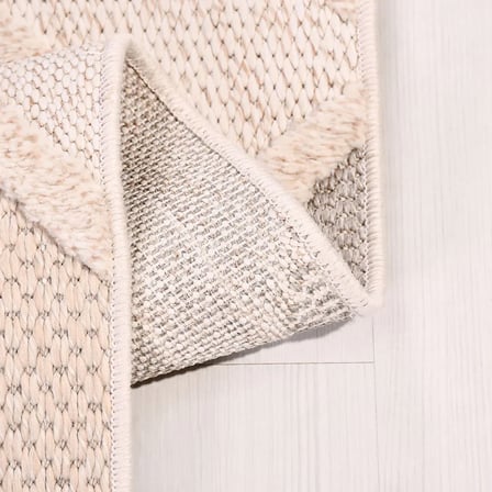 Modern Bej Geometrik Desenli Salon Halısı Koridor Yatak Odası