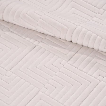 Modern Geometrik Krem Salon Halısı Kabartmalı Yüzey Koridor Yatak Odası