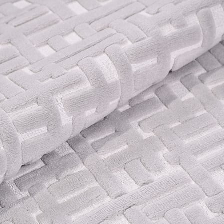 Modern Gri Salon Halısı 3D Kabartmalı Geometrik Desen Koridor