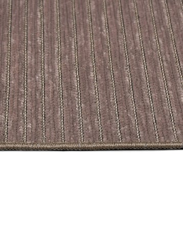 Vizon Kahve Çizgili Modern Salon Halısı Kabartmalı Koridor Makine Dokuma