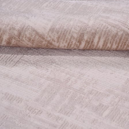 Bej Modern Soyut Desenli Salon Halısı Yumuşak Akrilik Koridor