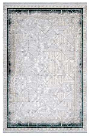 Gri Geometrik Modern Salon Halısı Toz Vermez Akrilik Eskitme Vintage