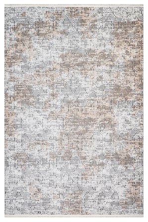Antrasit Gri Geometrik Modern Salon Halısı Polyester Koridor