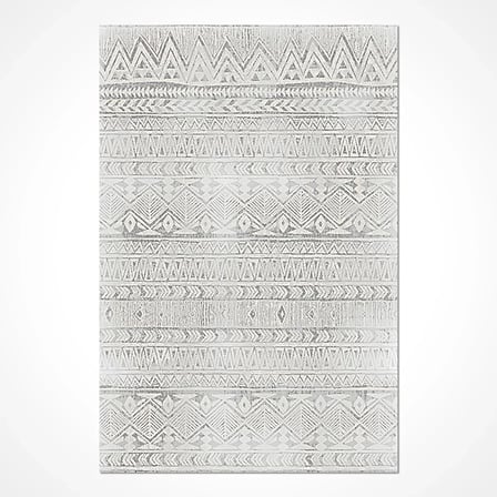 Versilia Gri Salon Halısı Geometrik Etnik Desenli Makine Dokuma
