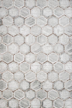 Gri Geometrik Modern Salon Halısı Kaymaz Tabanlı Koridor İçin Eskitme Vintage Stil