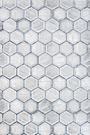 Gri Modern Geometrik Desenli Kaymaz Taban Salon ve Koridor Halısı
