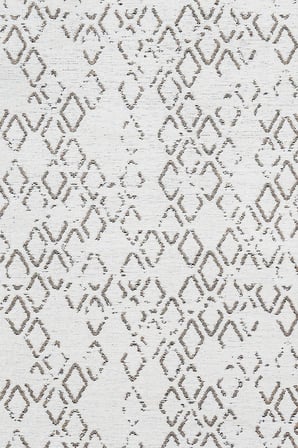 Krem Geometrik Desenli Salon Halısı Dijital Baskı Kaymaz Tabanlı Koridor