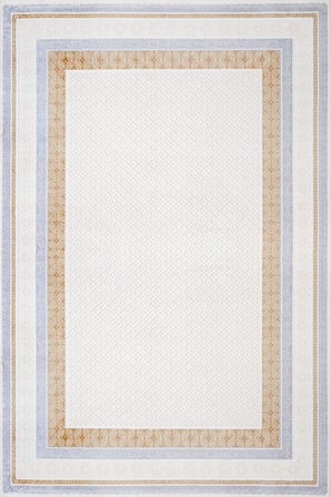 Bej Geometrik Desenli Kaymaz Tabanlı Salon Halısı Dijital Baskı Modern Stil