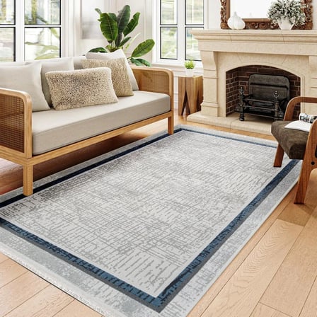 Gri Salon Halısı Modern Soyut Desen Dijital Baskı Kaymaz Tabanlı Koridor Tipi