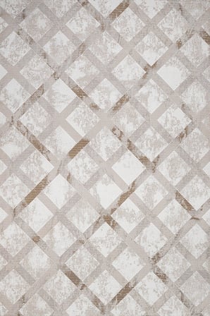 Krem Vizon Kahve Geometrik Desenli Dijital Baskı Modern Salon Koridor Halısı
