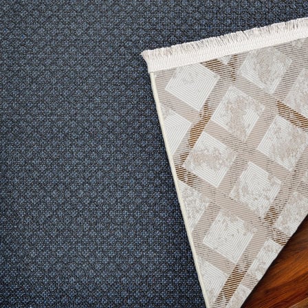 Krem Vizon Kahve Geometrik Desenli Dijital Baskı Modern Salon Koridor Halısı