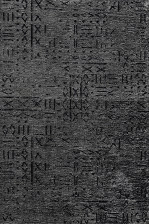 Antrasit Gri Geometrik Desenli Kaymaz Taban Modern Salon ve Koridor Halısı