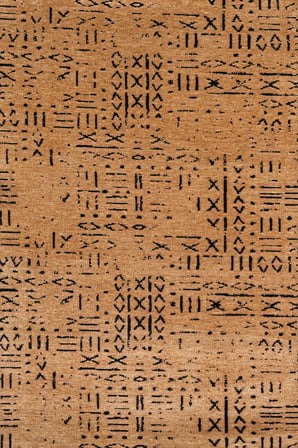 Terracotta Geometrik Desenli Kaymaz Tabanlı Salon ve Koridor Halısı Dijital Baskı