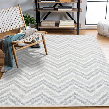 Geometrik Desenli Gri Kaymaz Tabanlı Modern Salon Koridor Halısı