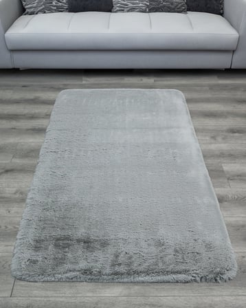 Modern Açık Gri Düz Salon Halısı Yumuşak Dokulu Koridor Yatak Odası