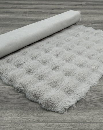 Modern Gri Halı Kabartmalı Düz Salon Halısı Açık Gri Çocuk Koridor