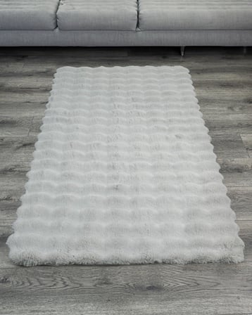 Modern Gri Halı Kabartmalı Düz Salon Halısı Açık Gri Çocuk Koridor
