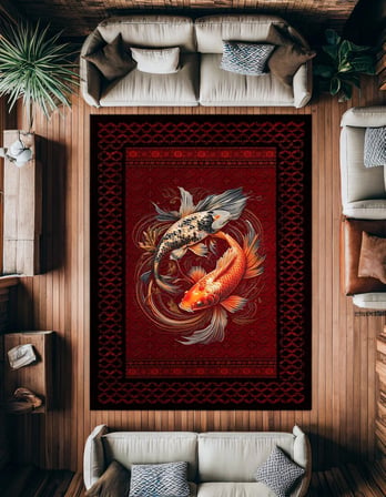 Kırmızı Modern Düz Desenli Kaymaz Tabanlı Salon Halısı Dijital Baskı
