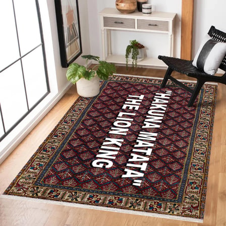 Kiremit Kobalt Mavi Geometrik Desenli Dijital Baskı Salon Halısı