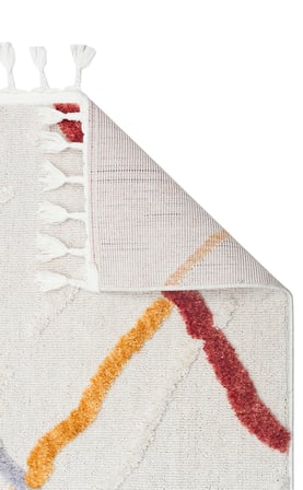 Modern Geometrik Desenli Kırmızı Salon Halısı Dokuma Koridor