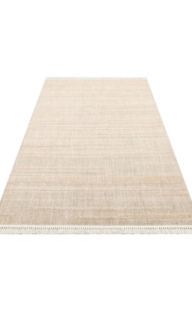 Krem Modern Bukle Dokulu Salon Halısı Polyester Koridor Yatak Odası