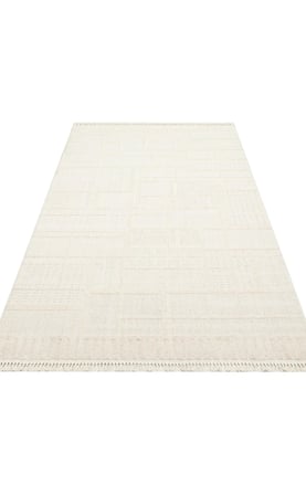 Vizon Kahve Modern Geometrik Kabartmalı Salon Halısı Koridor