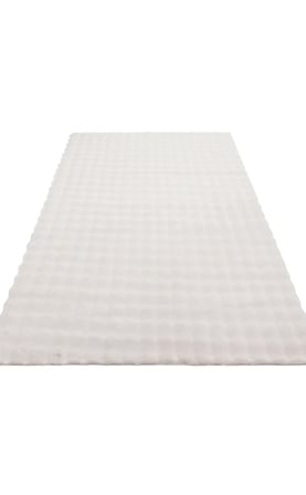Beyaz Modern Kabartmalı Salon Halısı Makine Dokuma Çocuk Koridor Yatak Odası
