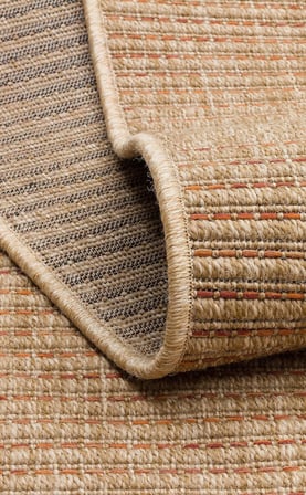 Bej Modern Çizgili Kilim Salon Kilimi Toz Vermez Makine Dokuma