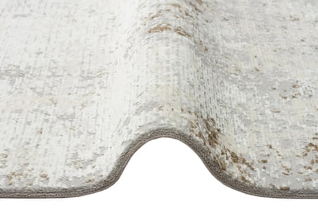 Modern Gri Soyut Desenli Koridor Halısı Polyester Dokuma Salon