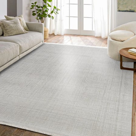 Gri Geometrik Desenli Modern Salon Halısı Kabartmalı Dokulu Kaymaz Tabanlı